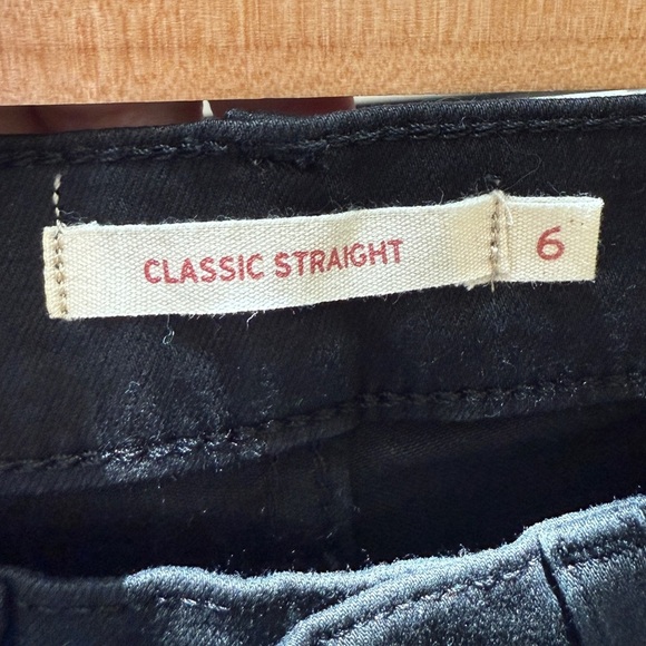 Levi’s Classic Straight Leg Black Jeans Mid Rise 90s Women’s Size 6 - Picture 9 of 12